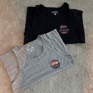 Chubbies Black and Gray Tank Tops with Colorful Logos
